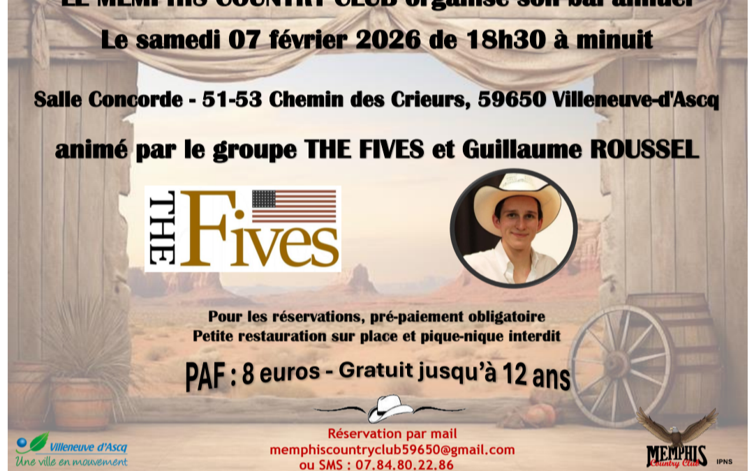 🤠 Bal annuel du Memphis Country Club – Samedi 07 février 2026